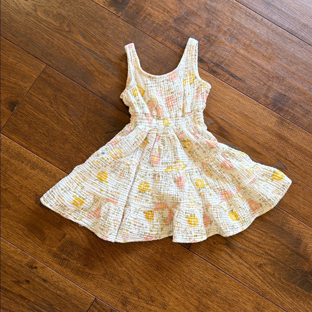 Bearpaw girls floral pink flowy dress